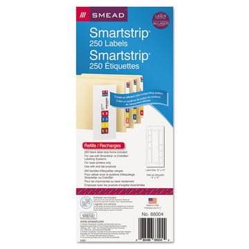 Smead® Color-coded Smartstrip Refill Label Forms, Laser Printer, Assorted, 1.5 X 7.5, White, 250-pack freeshipping - TVN Wholesale